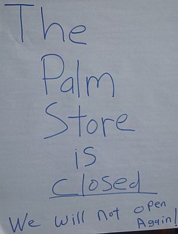 palm store closed down